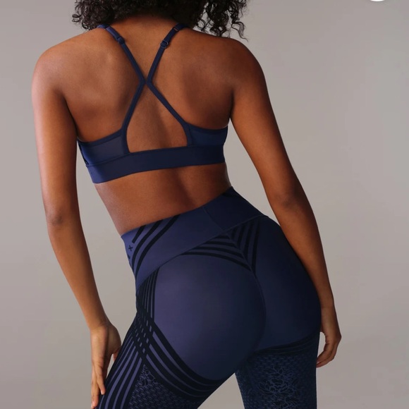 Savage X Fenty Ocean Cavern Blue Special FX High-Waist Legging with Sports Bra - Picture 3 of 14